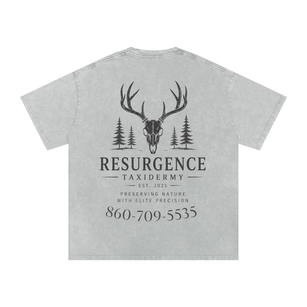 Snow Washed Oversized Cotton T-Shirt