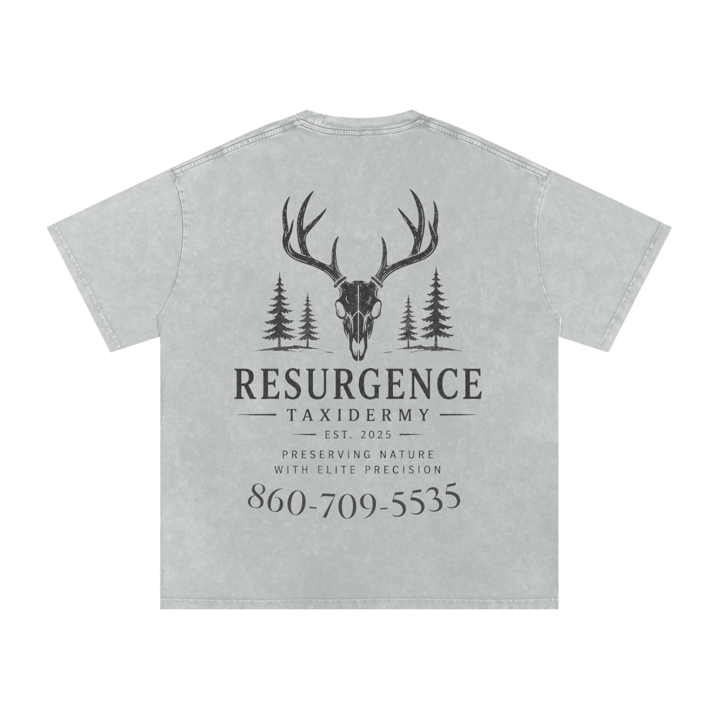 Snow Washed Oversized Cotton T-Shirt