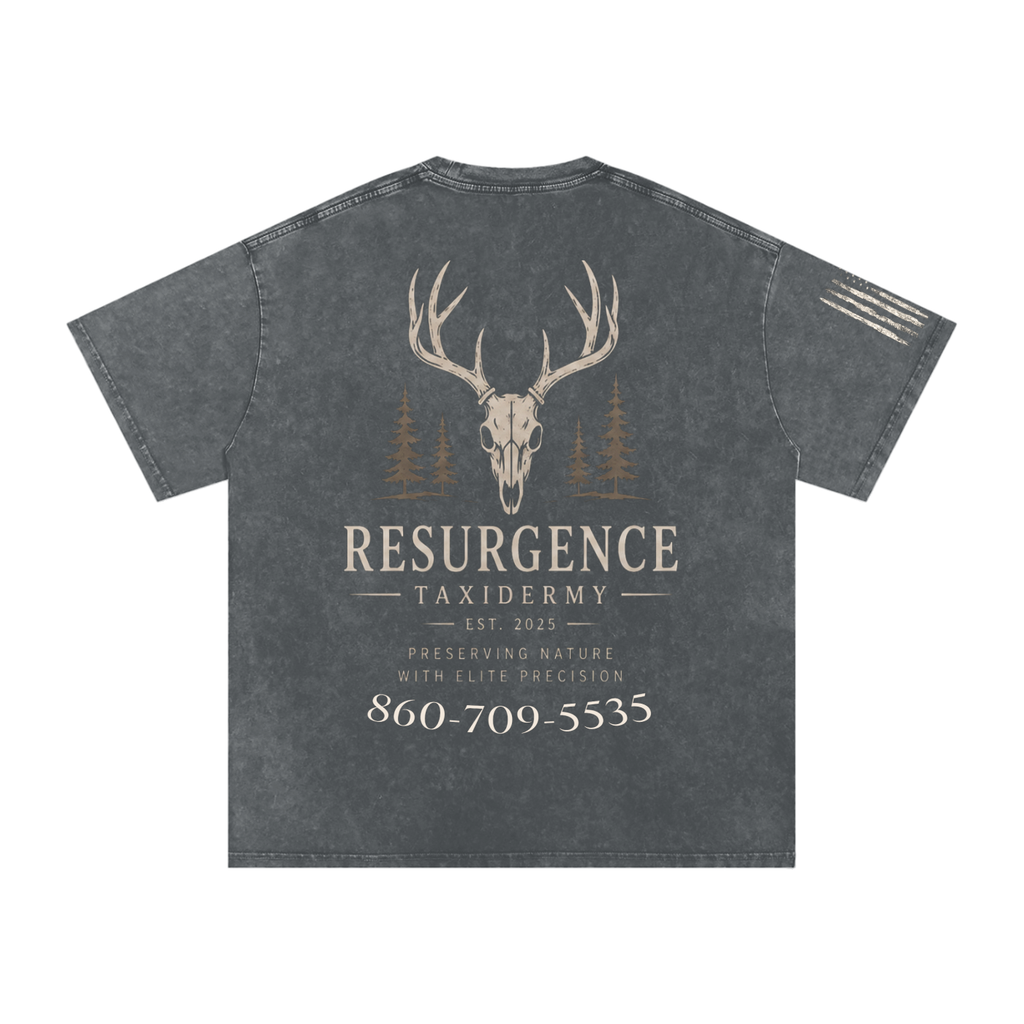Snow Washed Oversized Cotton T-Shirt