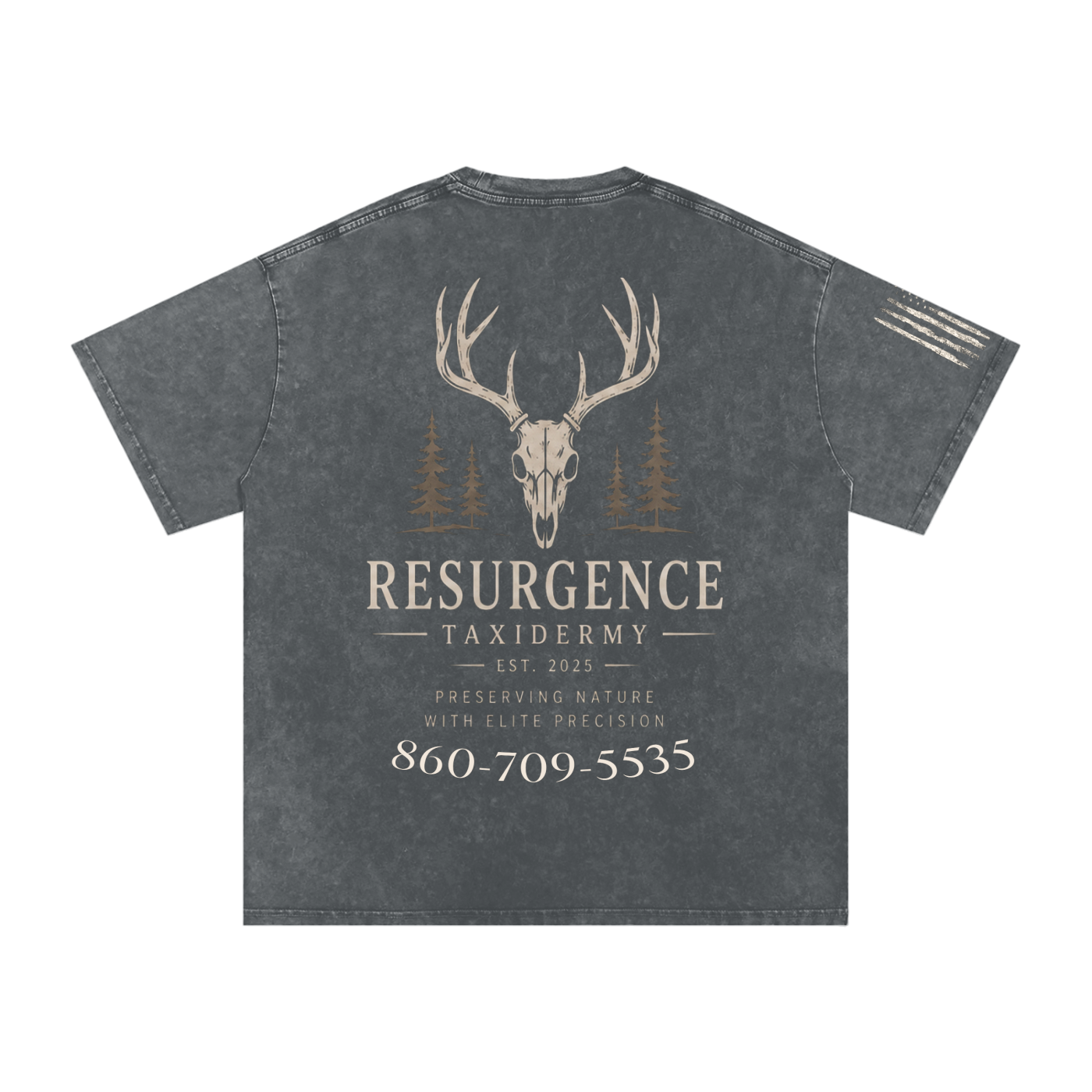 Snow Washed Oversized Cotton T-Shirt