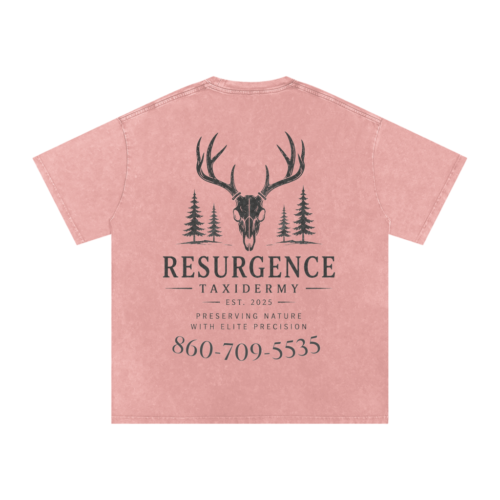 Snow Washed Oversized Cotton T-Shirt