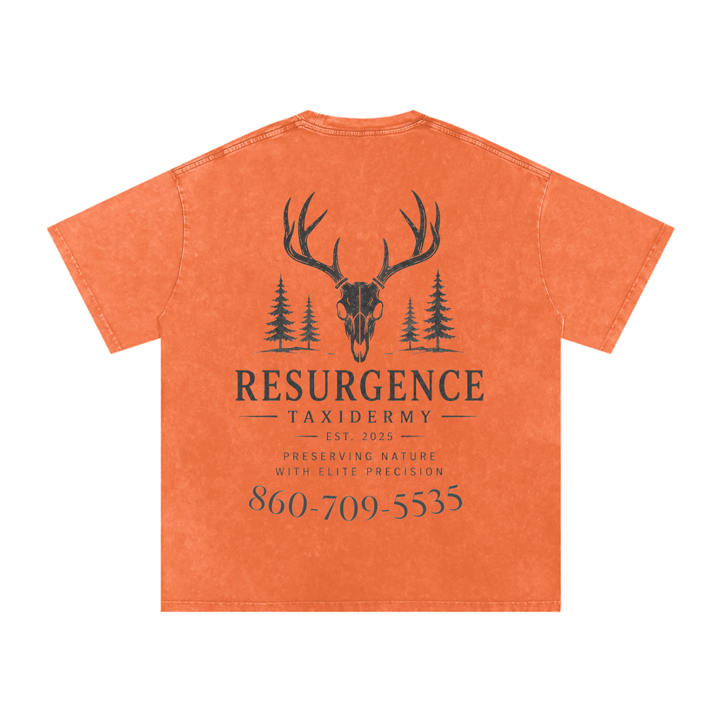 Snow Washed Oversized Cotton T-Shirt