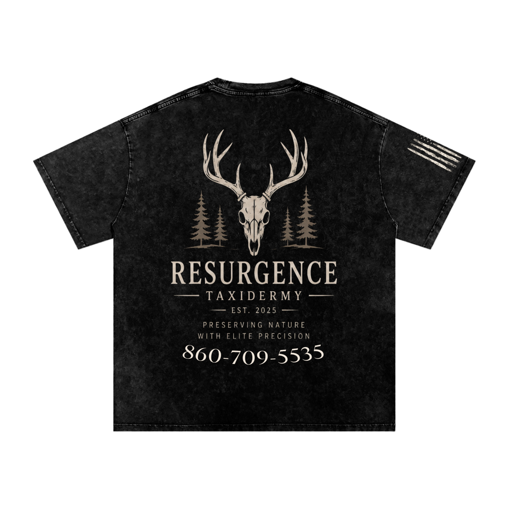 Snow Washed Oversized Cotton T-Shirt