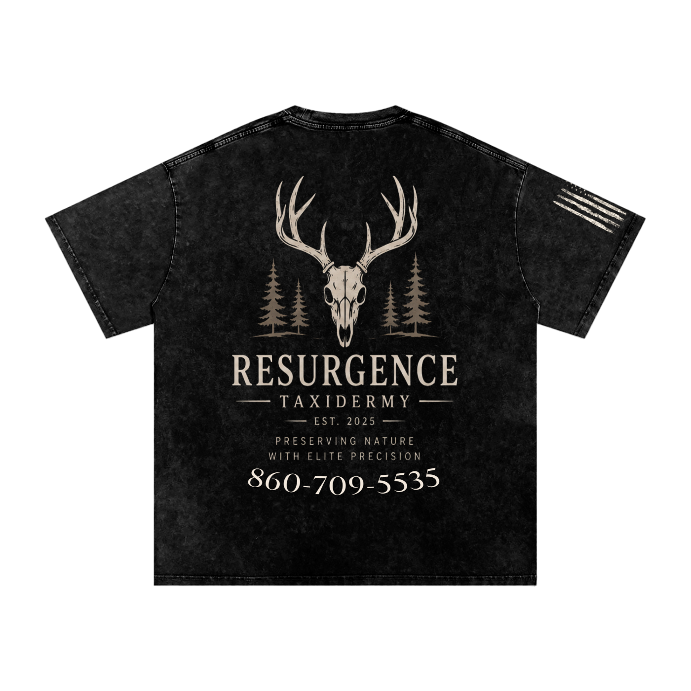 Snow Washed Oversized Cotton T-Shirt