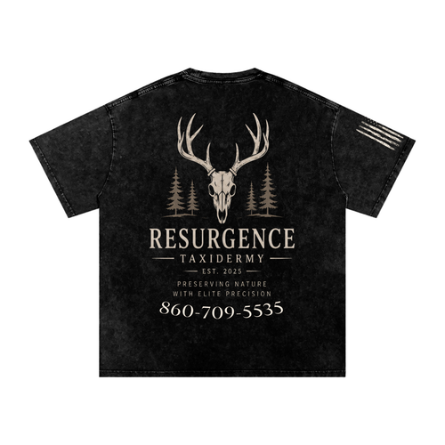 Snow Washed Oversized Cotton T-Shirt