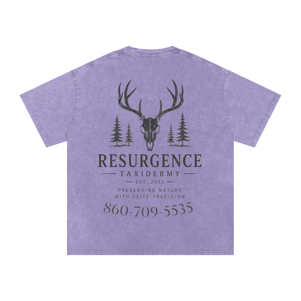 Snow Washed Oversized Cotton T-Shirt